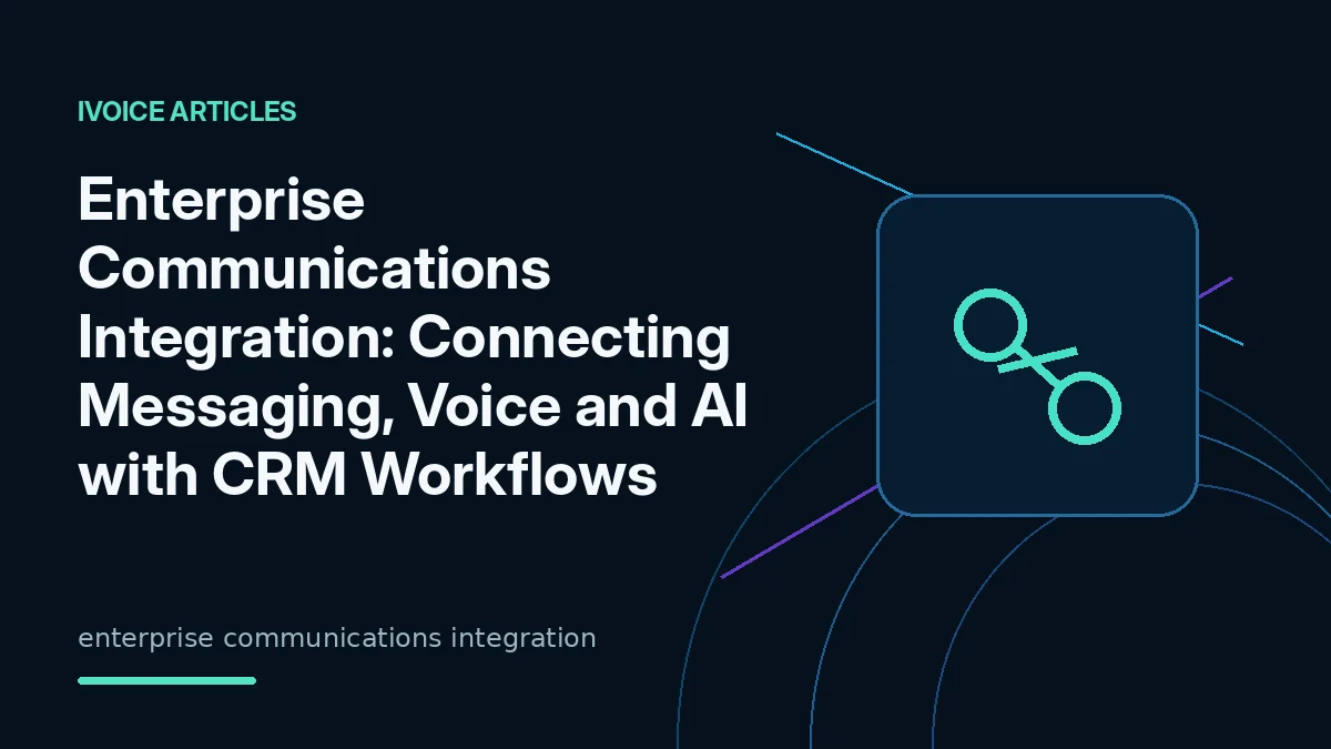 Enterprise communications integration connecting CRM messaging voice and AI workflows - iVoice