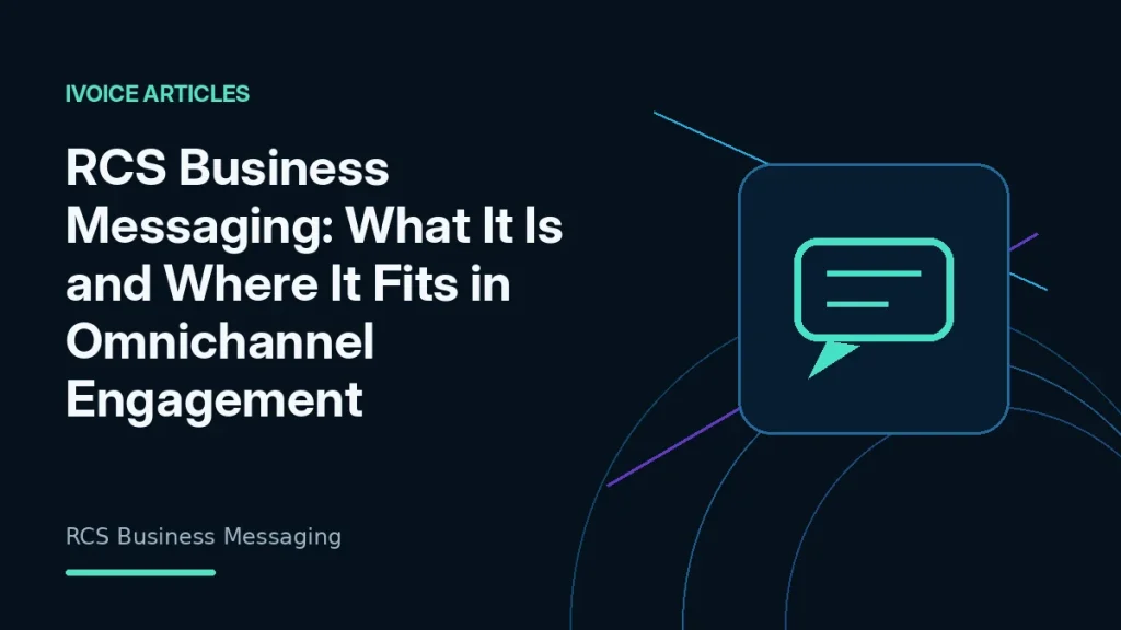 RCS Business Messaging rich branded customer communication illustration - iVoice
