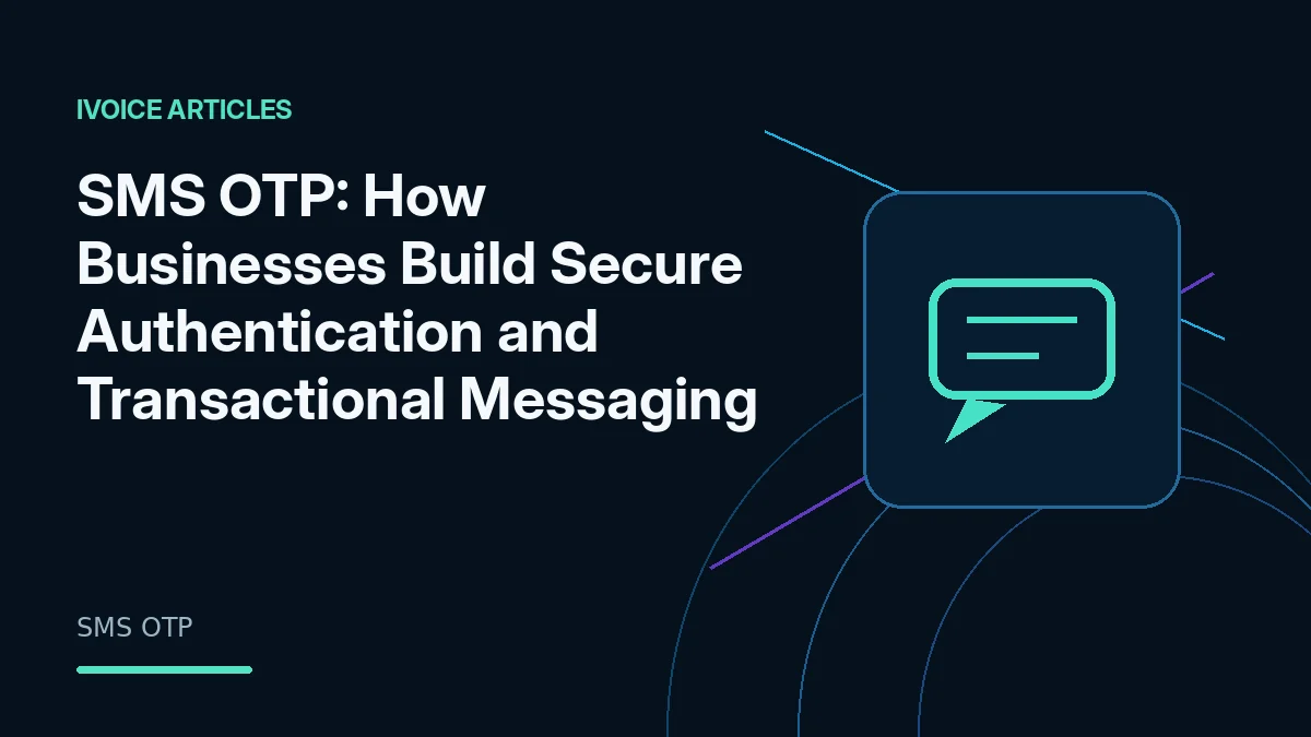 SMS OTP authentication and transactional messaging illustration - iVoice