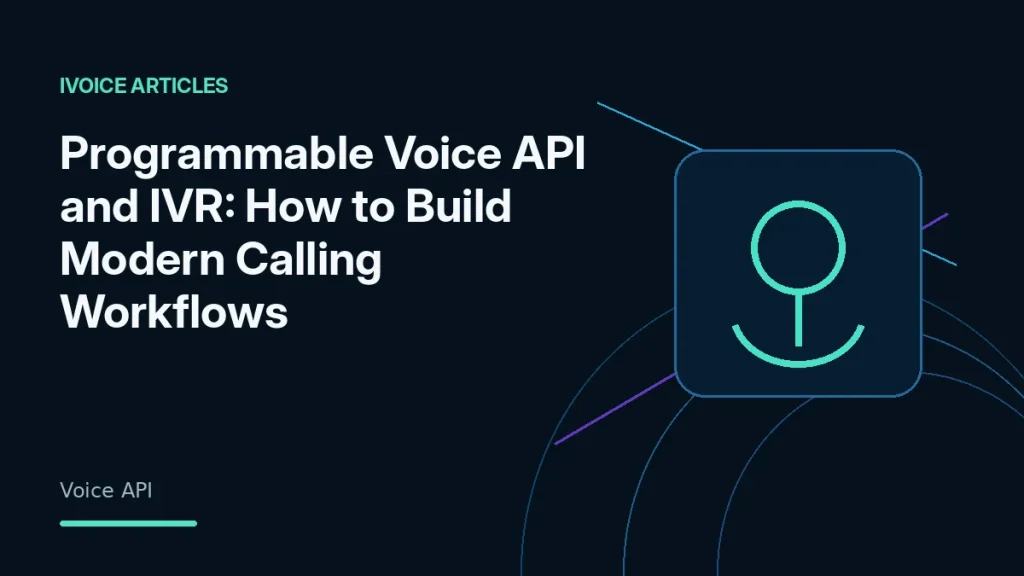 Programmable Voice API and IVR automated calling workflow illustration - iVoice